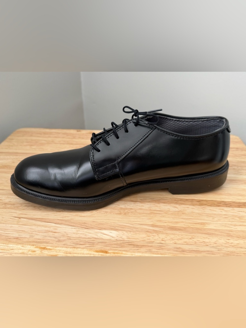 Bates Black Dress  Derby Lace-Up Shoes